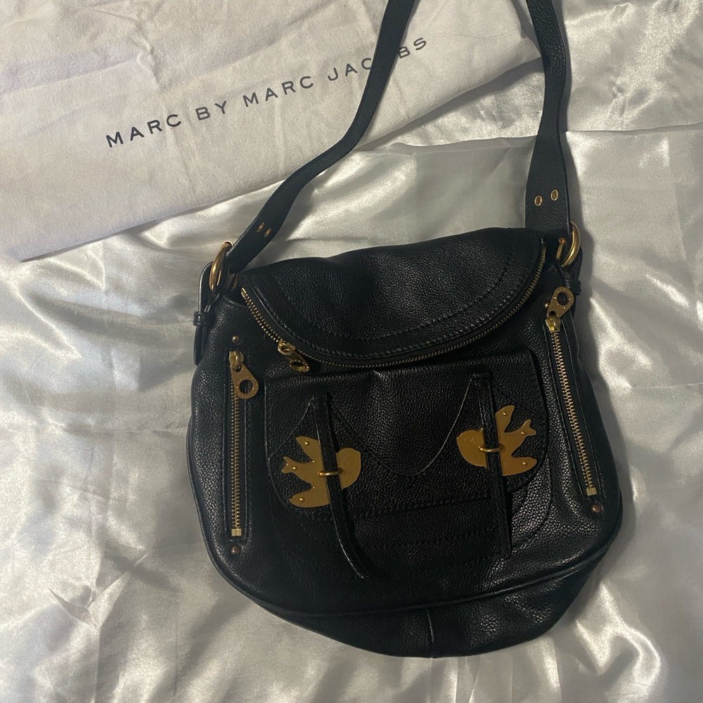 Black Marc Jacob Natasha Petal to the Metal Crossbody
